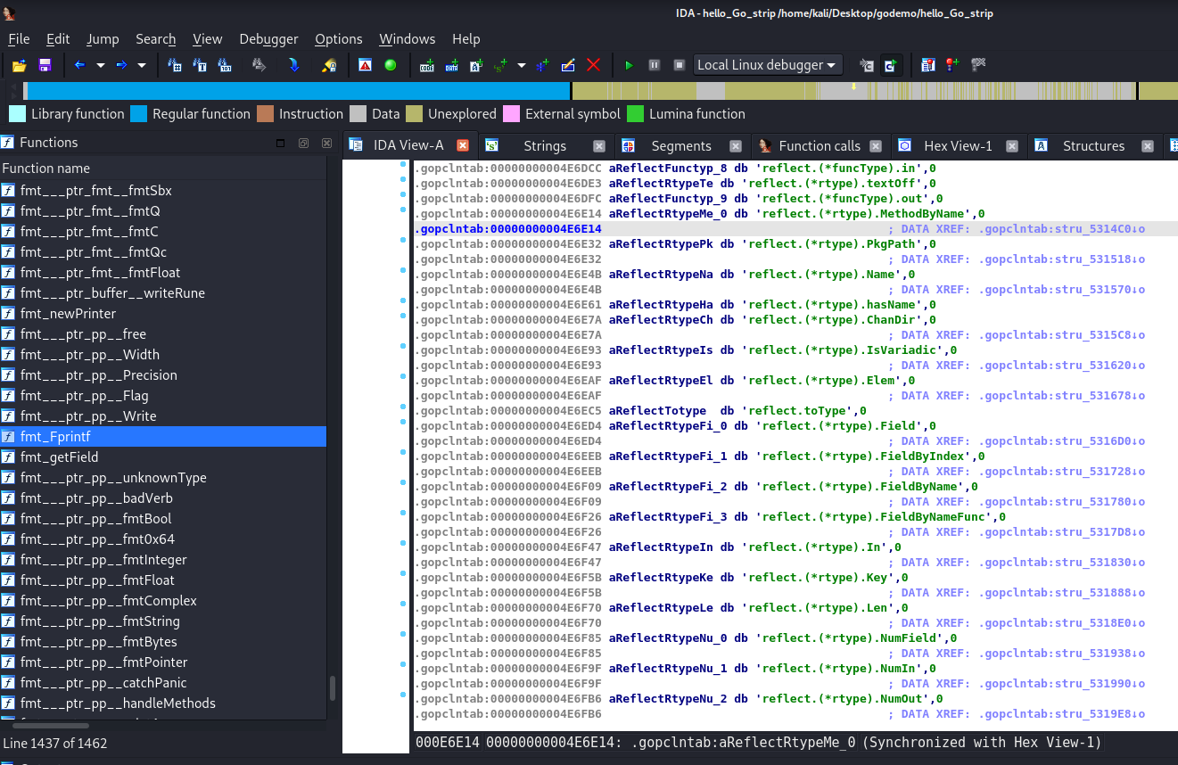 C和Go二进制文件大小比对